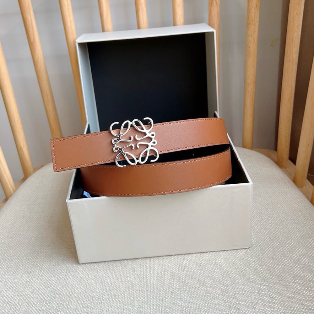 L0ew* Reversible Anagram belt in smooth calfskin 28mm