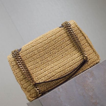 Sa1nt Lau*nt NIKI CHAIN MEDIUM IN RAFFIA(HIGH-END GRADE)