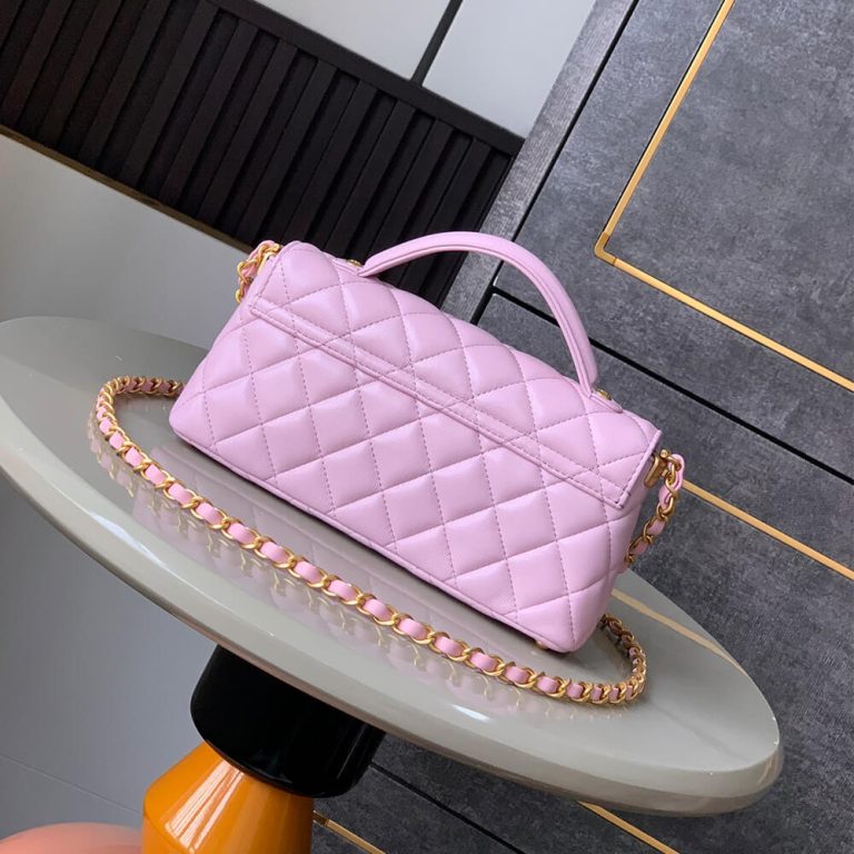 Ch**el Mini Flap Bag with Top Handle(HIGH-END GRADE)